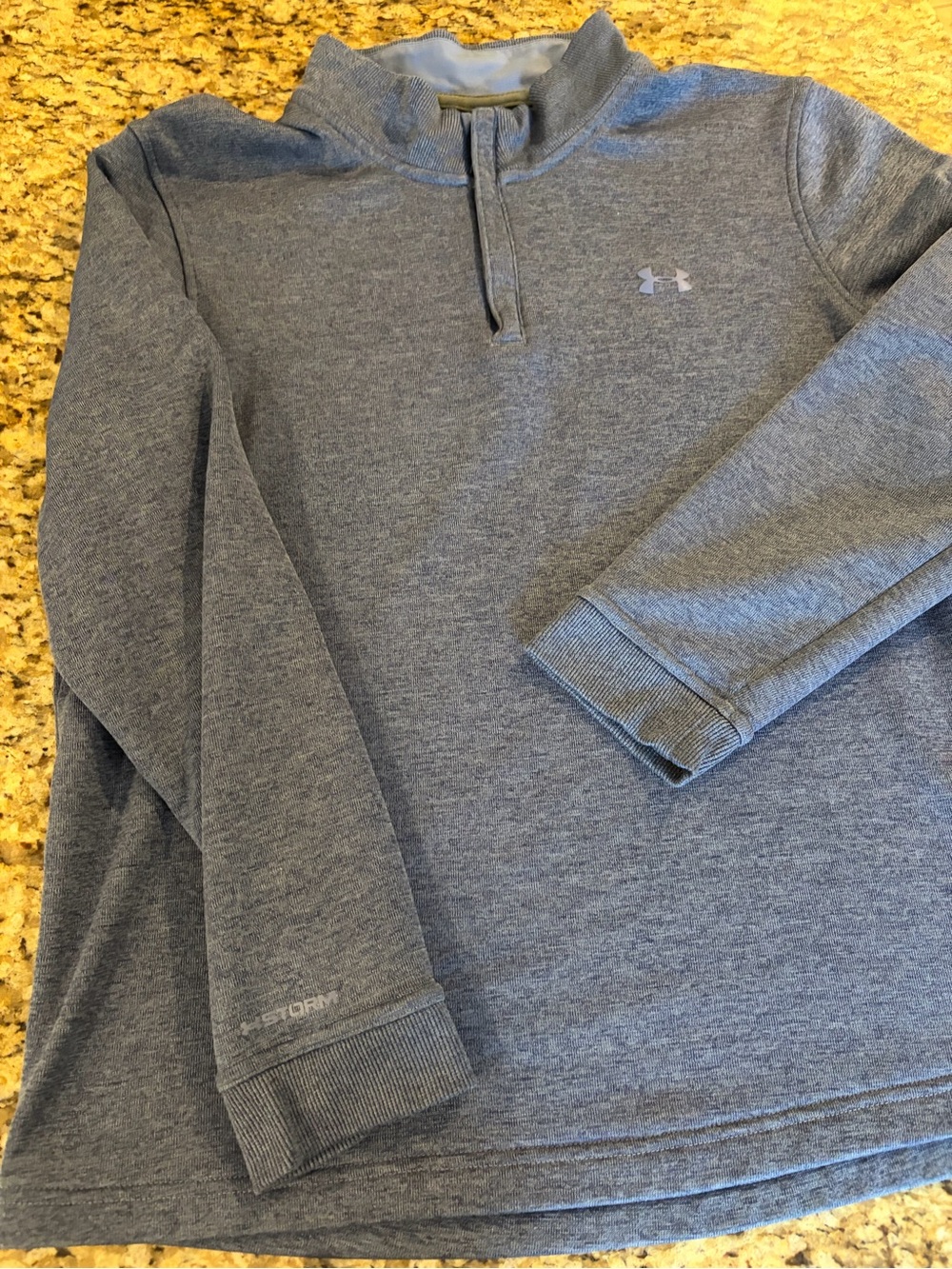 Under Armour Men's Heather Blue 1/4 Zip Pullover
